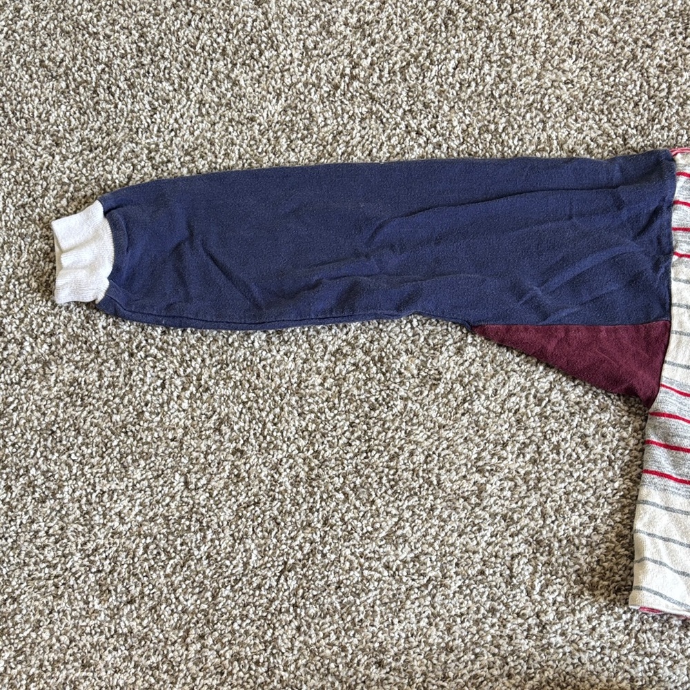 Striped Patchwork Cropped Rugby Shirt - Picture 3 of 5